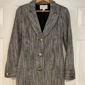 BCBG Black & White Coat